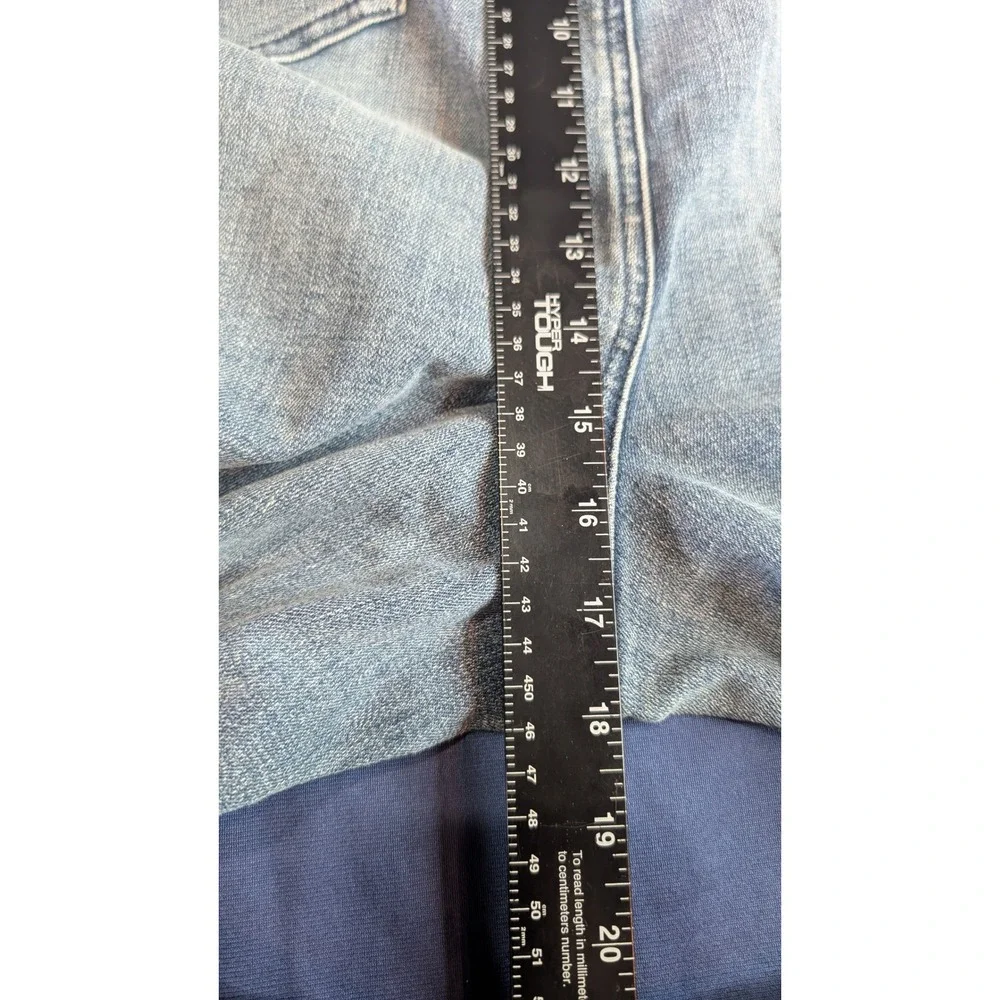 NYDJ Womens 28W Fiona Slim Flare Crop Ankle Jeans Light Wash Fray Hem NWT - Picture 5 of 15